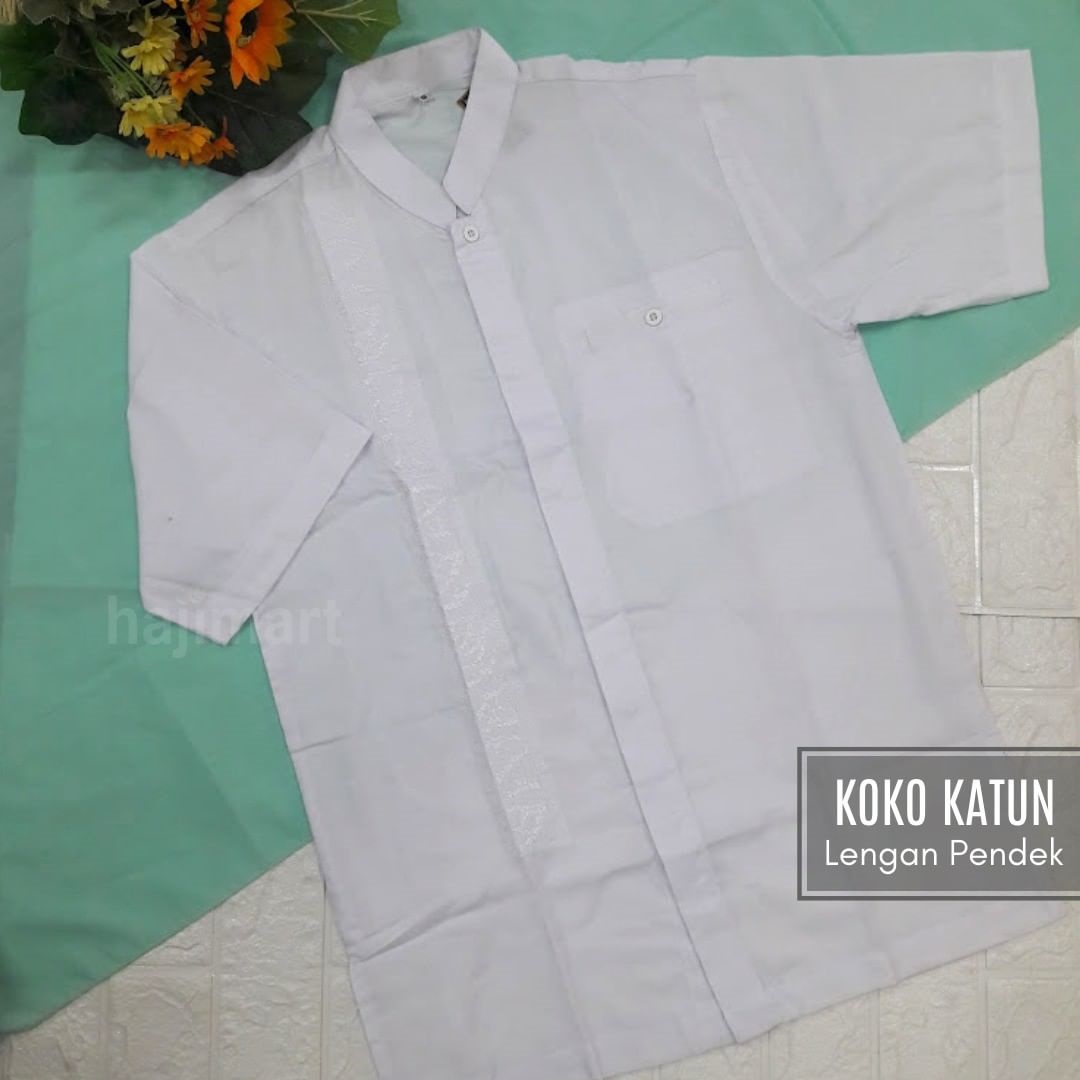koko katun lengan pendek putih_1