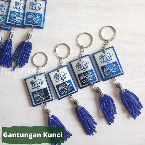 Gantungan Kunci Biru Plastik 4
