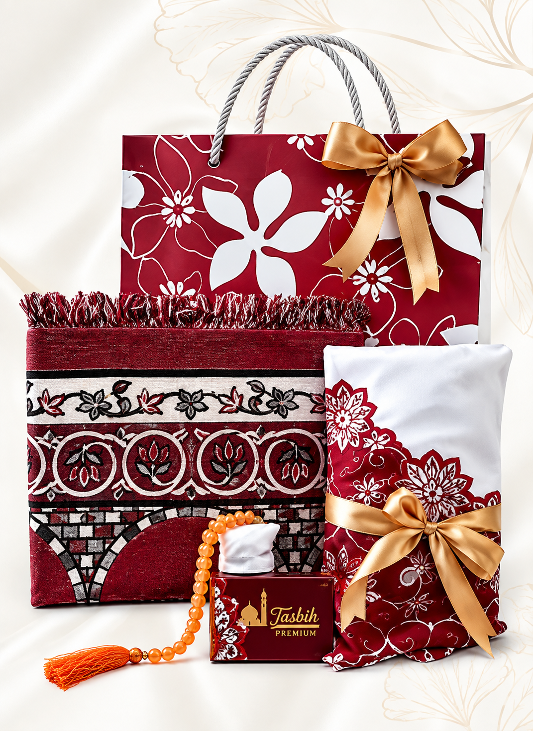 Elegant Maroon Batik Gift Set